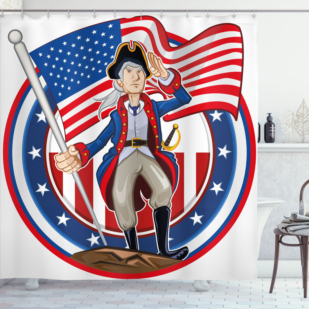 United States Patriot Emblem Multicolor Shower Curtain - Optimal Title Rewrite