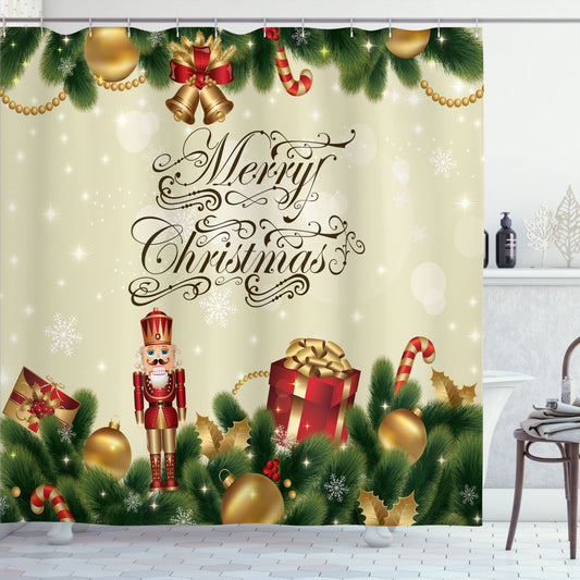 Christmas Multicolor Shower Curtain by Noel Ribbons