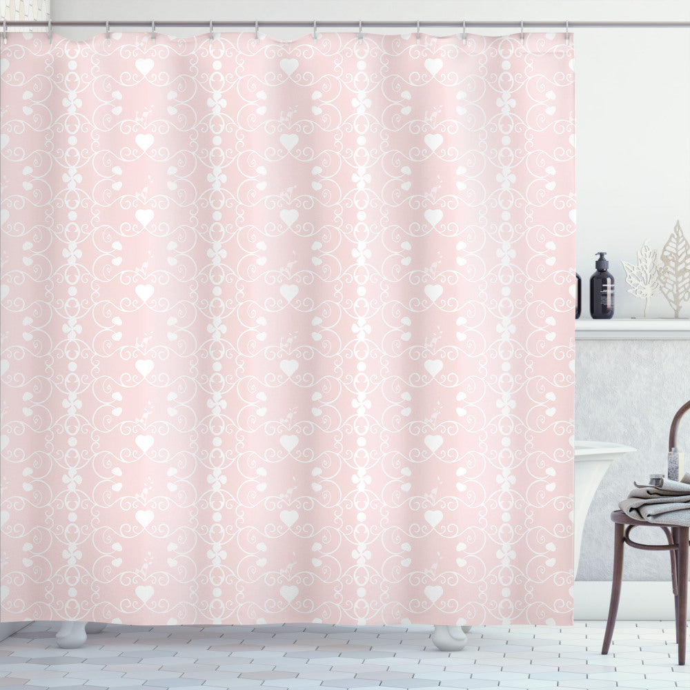 Victorian Girly Pink and White Blush Shower Curtain