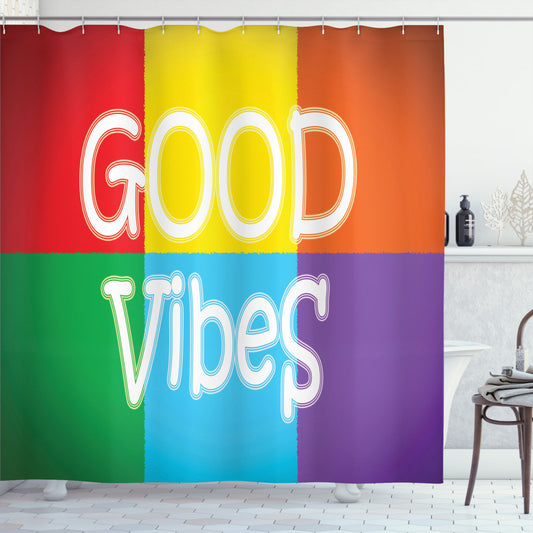 Vibrant Colors Energize Your Bathroom Decor with Chill Multicolor Shower Curtains