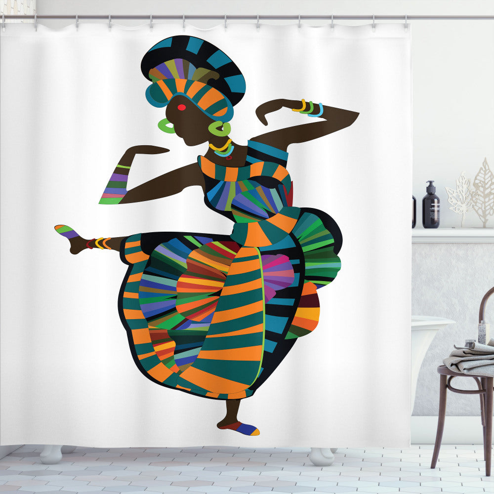 African Multicolor Dancing Zulu Girl Shower Curtain: An Optimized Rewrite